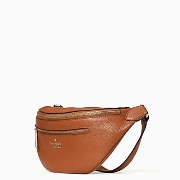 Kate spade Leila belt bag gingerbread waist Fanny leather new